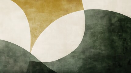 Fototapete - Minimalist abstract geometric design featuring earthy tones and soft curves for modern home decor