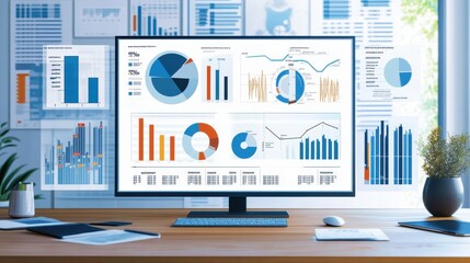 Leinwandbilder - Boardroom showcasing innovative design with interactive data displays