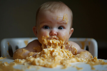 Canvas Print - Messy Toddler Food