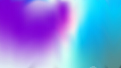 Poster - Abstract blurred background in soft pastel violet and blue colors. Horizontal wallpaper with smooth transitions of paint, resembling a watercolor.