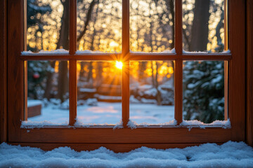 Wall Mural - Winter Through Window