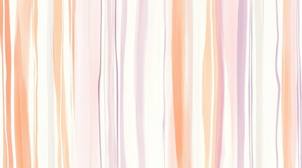 Poster - Soft pastel peach and lavender dashed lines create a calming abstract design suitable for various decor styles