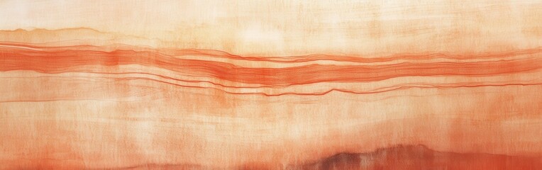 Leinwandbilder - Elegant strokes create a soothing landscape with warm hues and textured edges reflecting nature's calmness