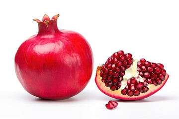 Canvas Print - Cut pomegranate fruit plant food red