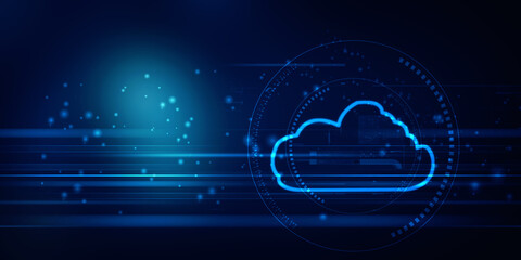 Poster - 2d illustration abstract cloud background

