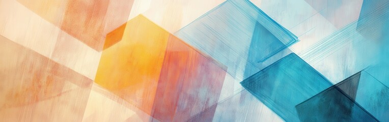 Poster - Dynamic interplay of colors and shapes in abstract pencil strokes composition captures the essence of modern artistic expression