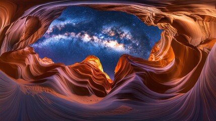 Canyon Milky Way Night Sky Astrophotography Arizona
