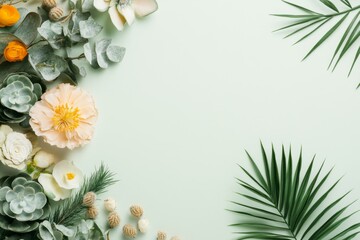 Poster - A playful 2D drawing of a yucca plant surrounded by small desert critters, set on a clean white canvas with soft shadows
