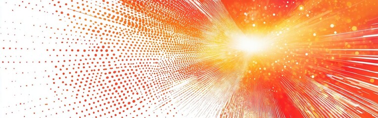 Leinwandbilder - Fiery halftone effect features striking red fading creating dynamic energy and movement