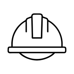 Wall Mural - construction helmet icon, construction helmet line art - simple line art of construction helmet, perfect for construction helmet logos and icons