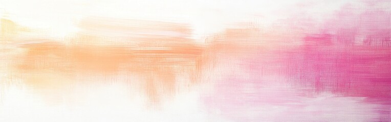 Poster - Delicate abstract artwork on white canvas showcasing soft hues of pink, orange, and peach in a minimalist design