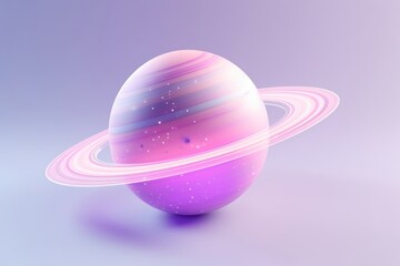 Wall Mural - planet space purple pink
