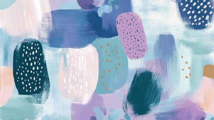 Poster - Abstract dotted design featuring lavender tones and textured patterns, perfect for contemporary decor and artistic projects