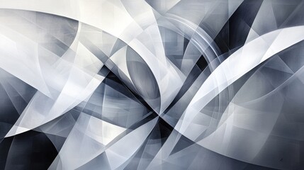 Poster - Elegant abstract design featuring steel gray tones with dynamic shapes and forms creating a modern artistic expression