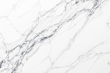 Poster - Elegant white marble texture with intricate black veins.