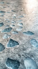 Poster - Polished concrete surface showcases stunning icy blue pearl finish in modern interior design