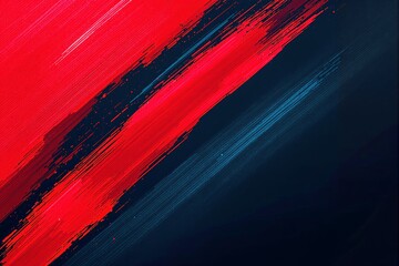 Aufkleber - Abstract red and blue brushstroke texture on dark background.