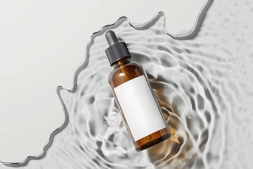 Wall Mural - Serum bottle mockup cosmetics water perfume