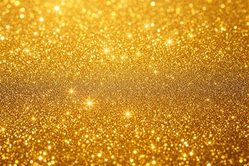 Aufkleber - Golden sparkling glitter background with glowing light effects.