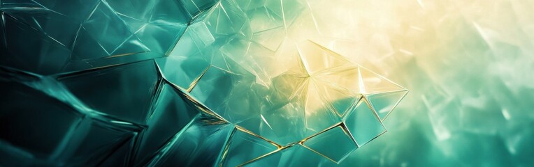 Leinwandbilder - Modern abstract design featuring translucent geometric shapes with light reflections and subtle color gradients showcasing intricate details