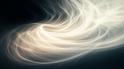 Wall Mural - Abstract swirling light beige and dark gray fractal pattern