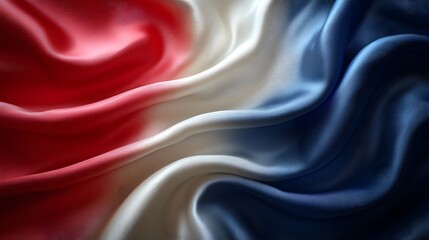 Leinwandbilder - Beautifully Flowing and Graceful Abstract National Flag Composed of Soft Silk Like Textures in a Gentle Swirling Motion Design