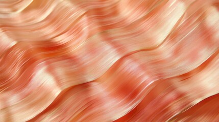 Poster - Elegant pastel coral strokes create a fluid, abstract design reminiscent of gentle waves at sunset