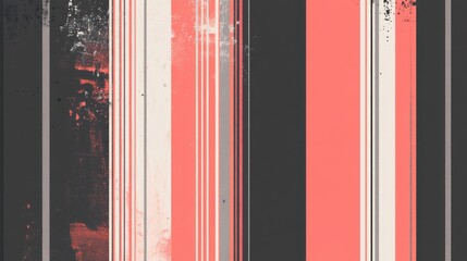 Fototapete - Coral and gray dashed lines create an elegant pattern full of texture and subtlety for stylish design projects