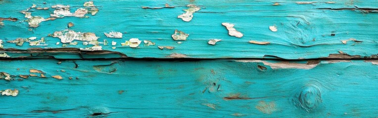 Poster - Weathered teal wood texture provides a rustic backdrop for various creative projects and designs