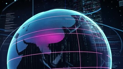 Global network data flow visualization