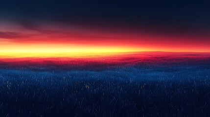 Aufkleber - Stunning abstract landscape background with a dramatic gradient effect featuring a vibrant fiery sky at sunset or sunrise  The smooth color transition creates a serene and atmospheric visual