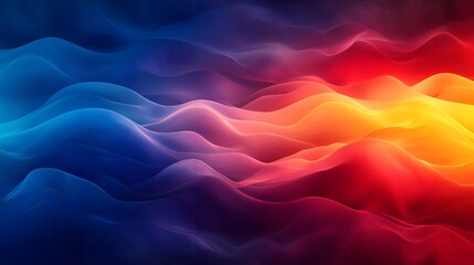 Fototapete - Mesmerizing Gradient Waves of Vibrant Color Blend in Smooth Abstract Background with Seamless Transitions and Serene Vibes