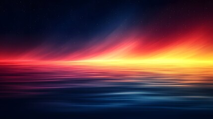 Poster - Mesmerizing abstract landscape created with a vibrant gradient of dark blue red and yellow colors that blend seamlessly forming a smooth and atmospheric background with subtle transitions