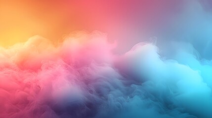 Leinwandbilder - Soft ethereal gradient background with a blend of pastel rainbow colors creating a soothing blurred and modern banner design template for digital art graphic design or website backdrop