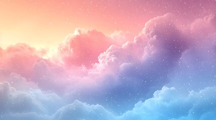 Leinwandbilder - Ethereal and vibrant pastel gradient background with soft rainbow tones highlighting light blue and pink hues featuring a delicate blur finish that creates a dreamy serene and whimsical atmosphere