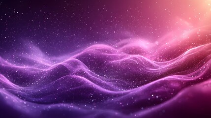 Poster - Dreamy Purple Gradient Background with Soft Lighting and Delicate Shadow Details   Captivating Cosmic Atmosphere with Shimmering Ethereal Visuals