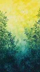 Aufkleber - Gradient background blending forest green creates a calming atmosphere of nature's tranquility and vibrancy