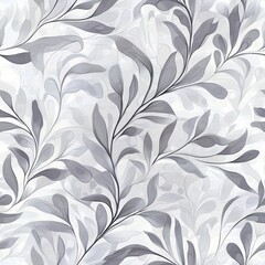Poster - Gentle doodle cartoon watercolor leaves design for calming home decor and artistic inspiration
