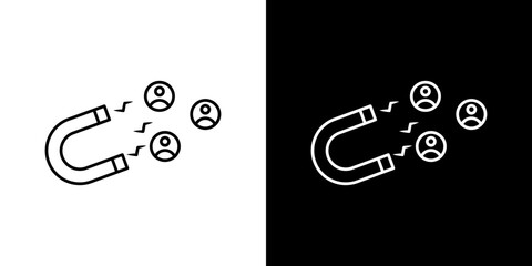 Attraction vector icon in thin line style