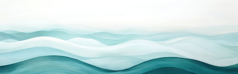 Aufkleber - Calming gradient of ocean blue and seafoam green evoking tranquility and serenity by the water