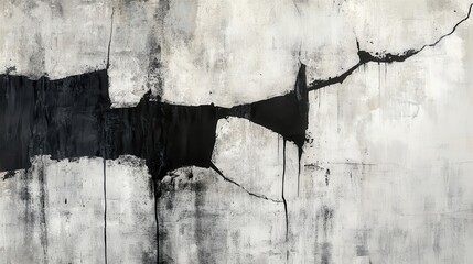 Poster - Bold black concrete wall showcasing striking high-contrast textures and patterns in urban environment