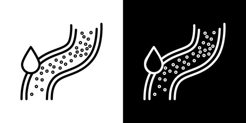 Cholesterol vector icon in thin line style