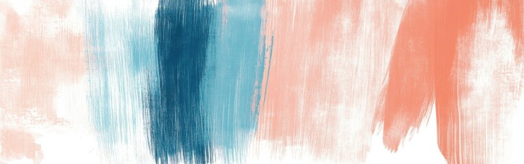 Poster - Soft pastel strokes blend gently together, creating a calming abstract background in serene colors