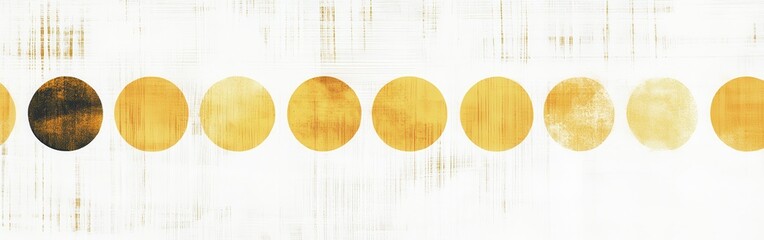 Poster - Soft pastel amber dots create a harmonious minimalist design on a light background with subtle textures