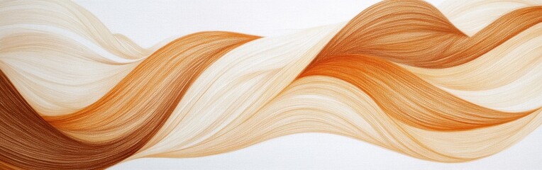 Poster - Flowing pencil strokes create curves in warm earthy tones showcasing artistic expression and movement