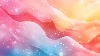 Poster - floating and cheerful background with vibrant gradients whimsical patterns and soft elegant details 