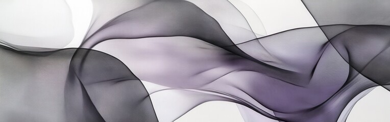 Poster - abstract gray and lavender forms blend seamlessly with a hint of fading outlines creating a captivat