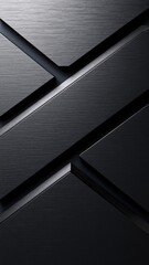 Aufkleber - Geometric 3d Abstract background interlocking dark gray rhombuses and hexagons forming contemporary minimalist pattern design. Vertical format