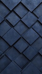 Aufkleber - Geometric 3d Abstract background interlocking dark gray rhombuses and hexagons forming contemporary minimalist pattern design. Vertical format