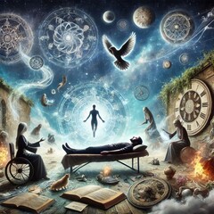 Wall Mural - past life regression a technique used to access memories of past
